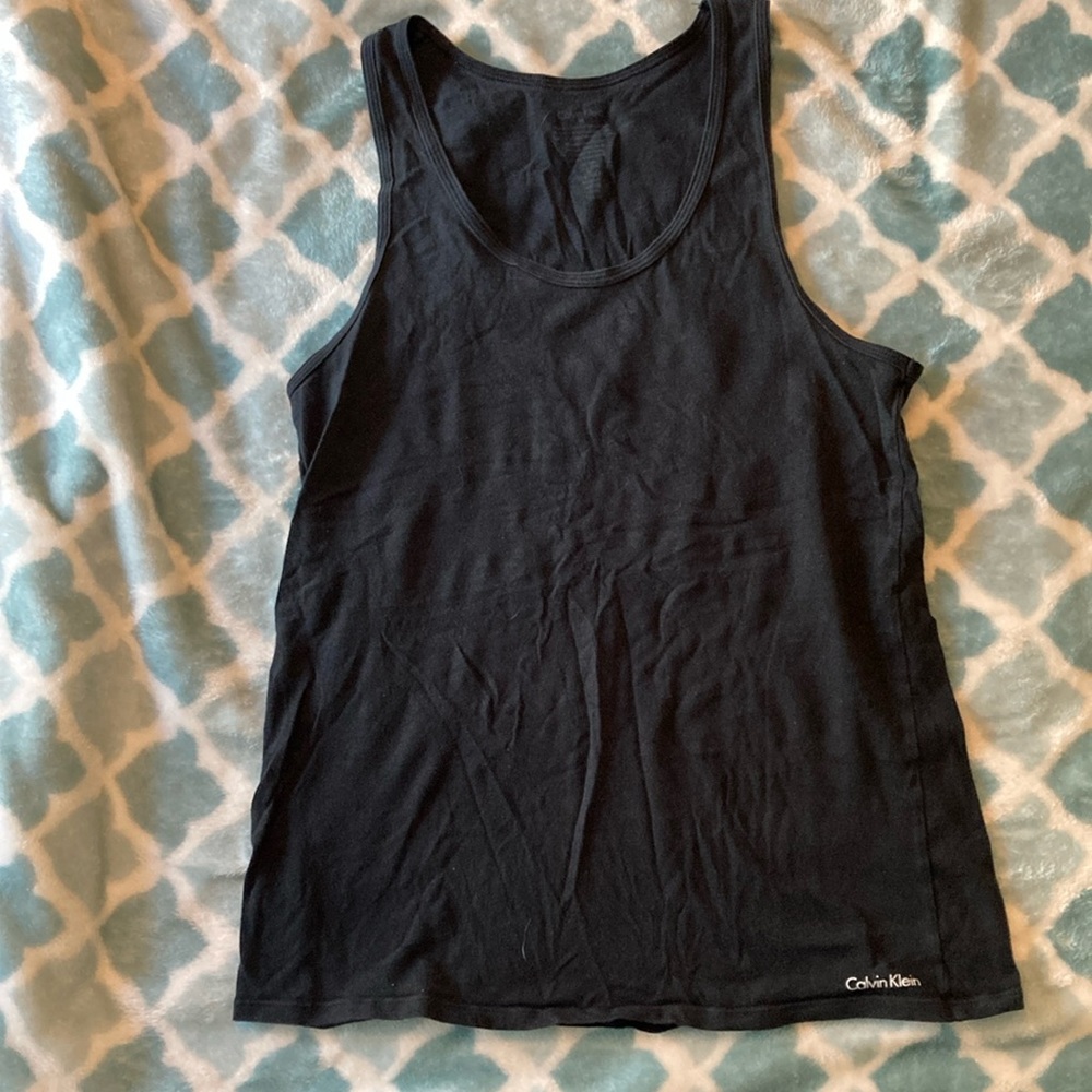 Size M black tagless Calvin Klein tank top